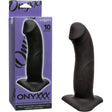 Onyxxx Rechargeable Silicone Intermediate Stud Black next to its packaging, designed for intense stimulation and comfort.