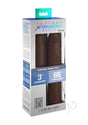 Fantasy X-Tensions Elite 9 inch Silicone Sleeve Chocolate packaging displaying features and benefits.