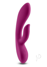Obsessions Bonnie Rechargeable Silicone Rabbit Vibrator in magenta color, designed for dual stimulation and pleasure.