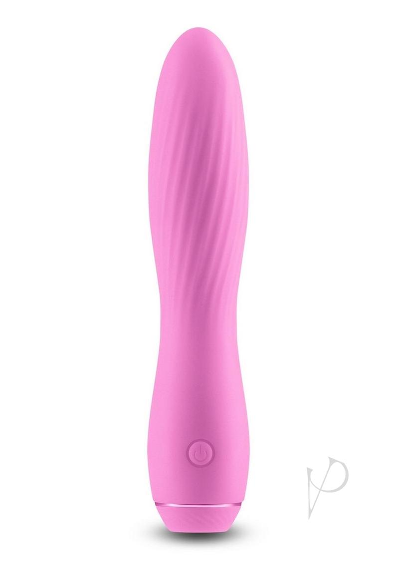 Obsessions Clyde Rechargeable Silicone Vibrator Pink, plush silicone pleasure toy for solo or shared experiences.