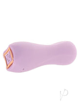 Obsessions Romeo Rechargeable Silicone Vibrator Lavender in plush lavender color with sleek design and gold accents.
