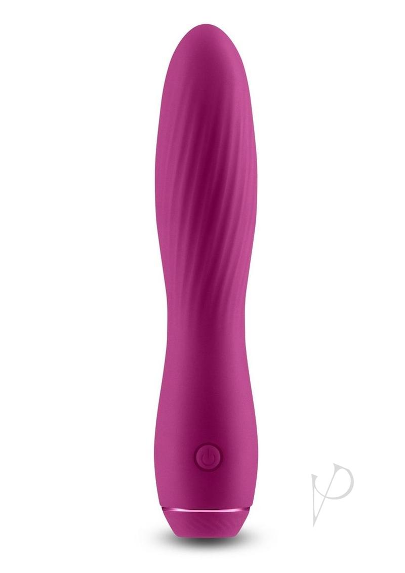 Obsessions Clyde Rechargeable Silicone Vibrator Magenta in a sleek design with a plush finish.