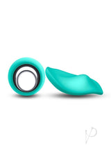 Sugar Pop Leila Rechargeable Silicone Panty Vibe Teal in teal color, showing elegant design and dual-control feature.