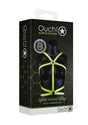 Ouch Body Harness Glow in the Dark Small Medium Green packaging displayed with glowing accents.