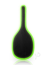 Ouch Round Paddle Glow in the Dark Green with black surface and fluorescent green edge.