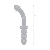 Glas 8 inches Ribbed G-Spot Glass Dildo