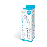 Glas 8 inches Ribbed G-Spot Glass Dildo