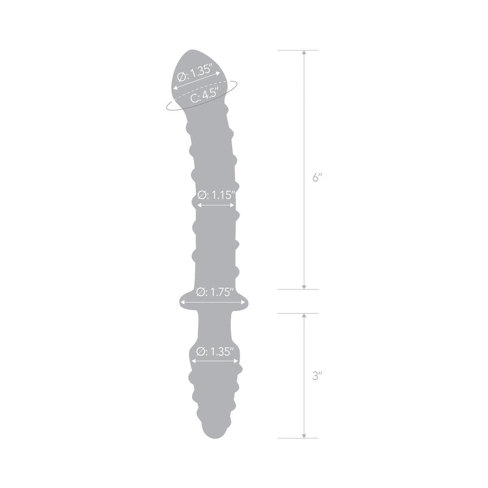 Glas 10 inches Mr. Swirly Double Ended Glass Dildo & Butt Plug