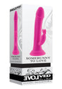 Somebunny to Love Rechargeable Silicone Rabbit Vibrator Pink in packaging, showcasing its design and features.