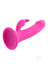 Somebunny to Love Rechargeable Silicone Rabbit Vibrator Pink on a white background, showcasing its sleek design.