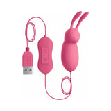 OMG! Bullets #Cute USB-Powered Silicone Vibrating Bullet With Ears Pink