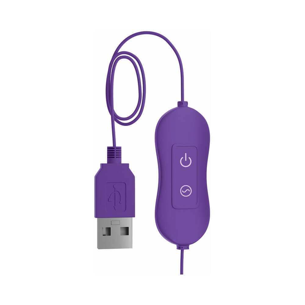 OMG! Bullets #Happy USB-Powered Silicone Vibrating Bullet Purple