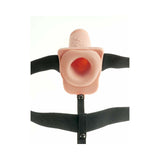 Fetish Fantasy Series Vibrating 11 inches Hollow Strap-On with Balls Beige/Black