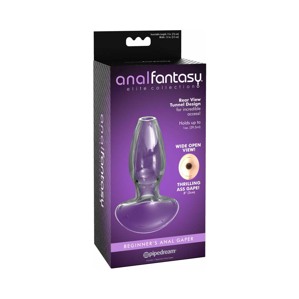 Anal Fantasy Elite Collection Beginner's Anal Gaper Glass Tunnel Plug Clear