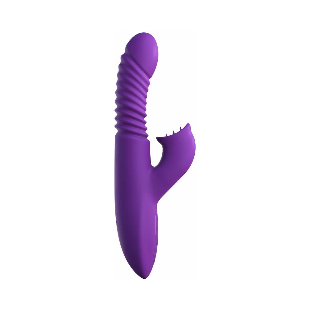 Fantasy For Her Rechargeable Silicone Ultimate Thrusting Clit Stimulate-Her Purple