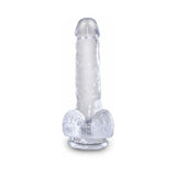 King Cock Clear 6 inches  Cock With Balls Realistic Suction Cup Dildo