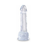King Cock Clear 7 inches Cock With Balls Realistic Suction Cup Dildo