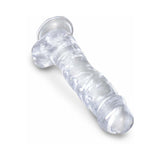 King Cock Clear 8 inches Cock With Balls Realistic Suction Cup Dildo