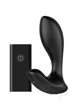 Nexus Duo Silicone Remote Butt Plug Small Black with wireless remote for comfortable anal play.