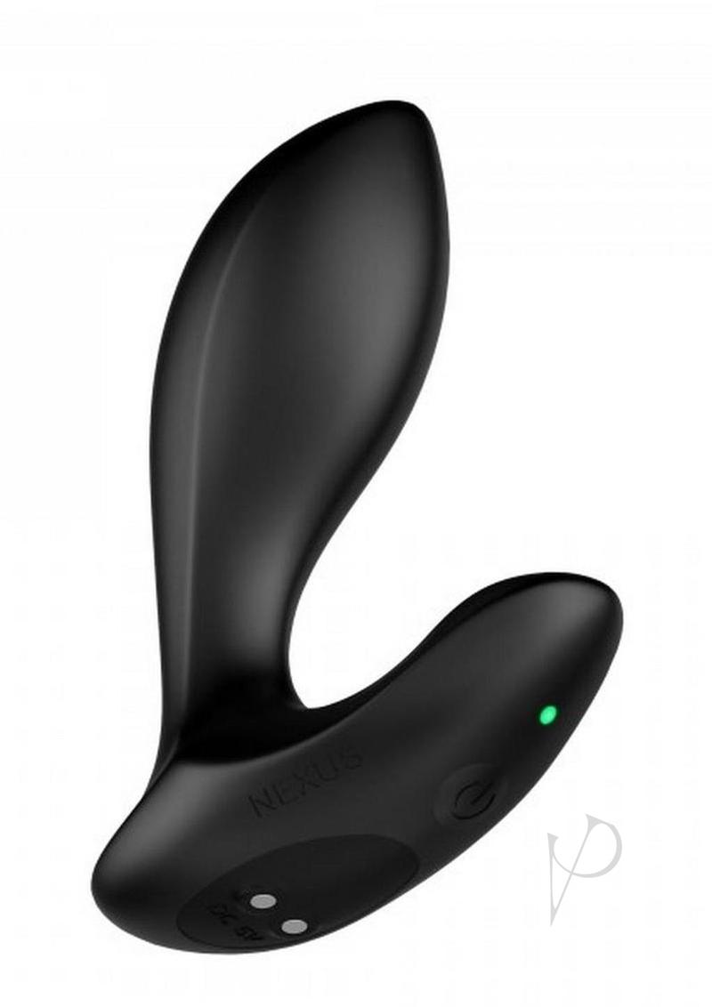 Nexus Duo Silicone Remote Butt Plug Small Black featuring smooth silicone and wireless remote control for comfortable anal play.