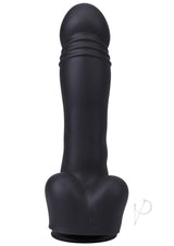 Fort Troff's Piston Thruster Silicone Thrusting Dildo Black features a realistic design and powerful thrusting action.