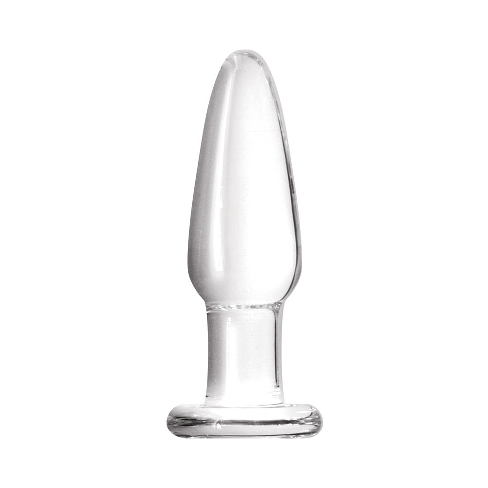 Crystal Tapered Glass Anal Plug Small Clear