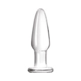 Crystal Tapered Glass Anal Plug Small Clear