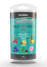 GoodHead Oral Delight Gel 6 Pack Assorted Flavors with various fruit and candy flavors for enhanced oral pleasure.