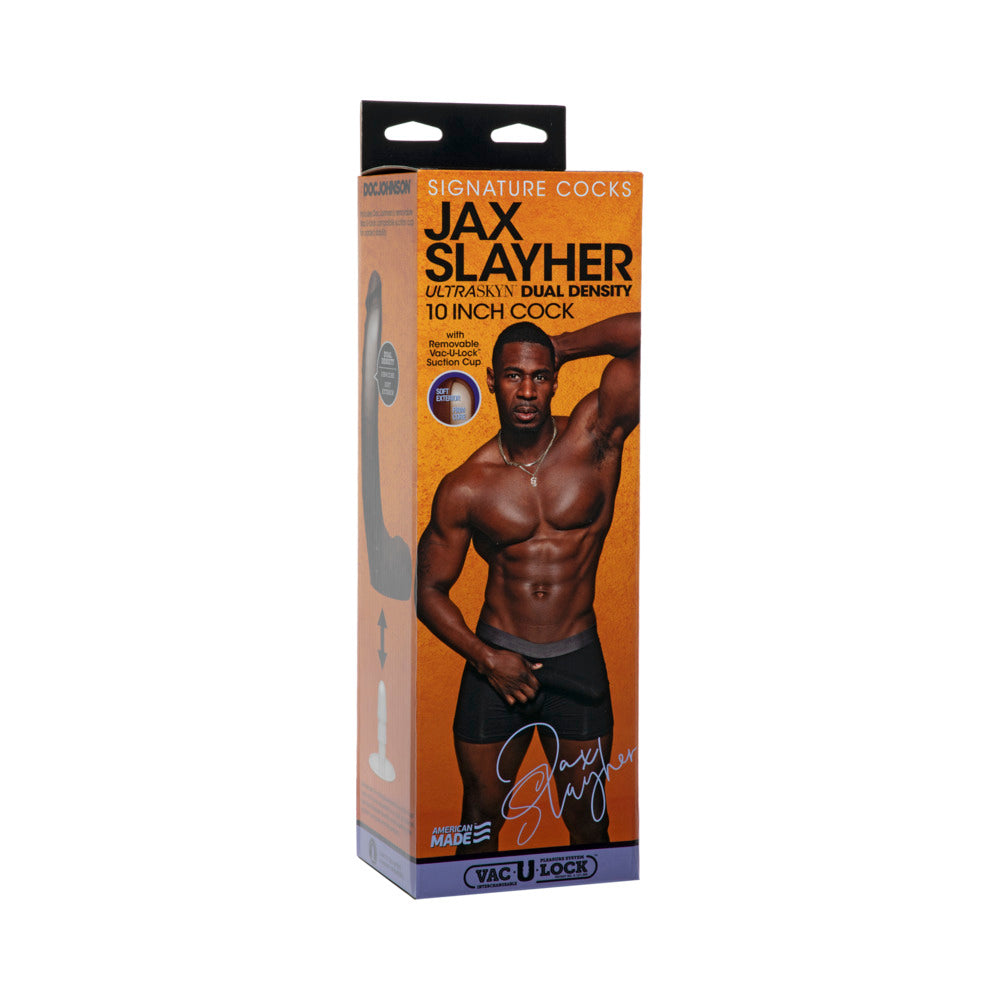 Signature Cocks Jax Slayher 10 Inches ULTRASKYN Cock with Removable Vac-U-Lock Suction Cup Chocolate