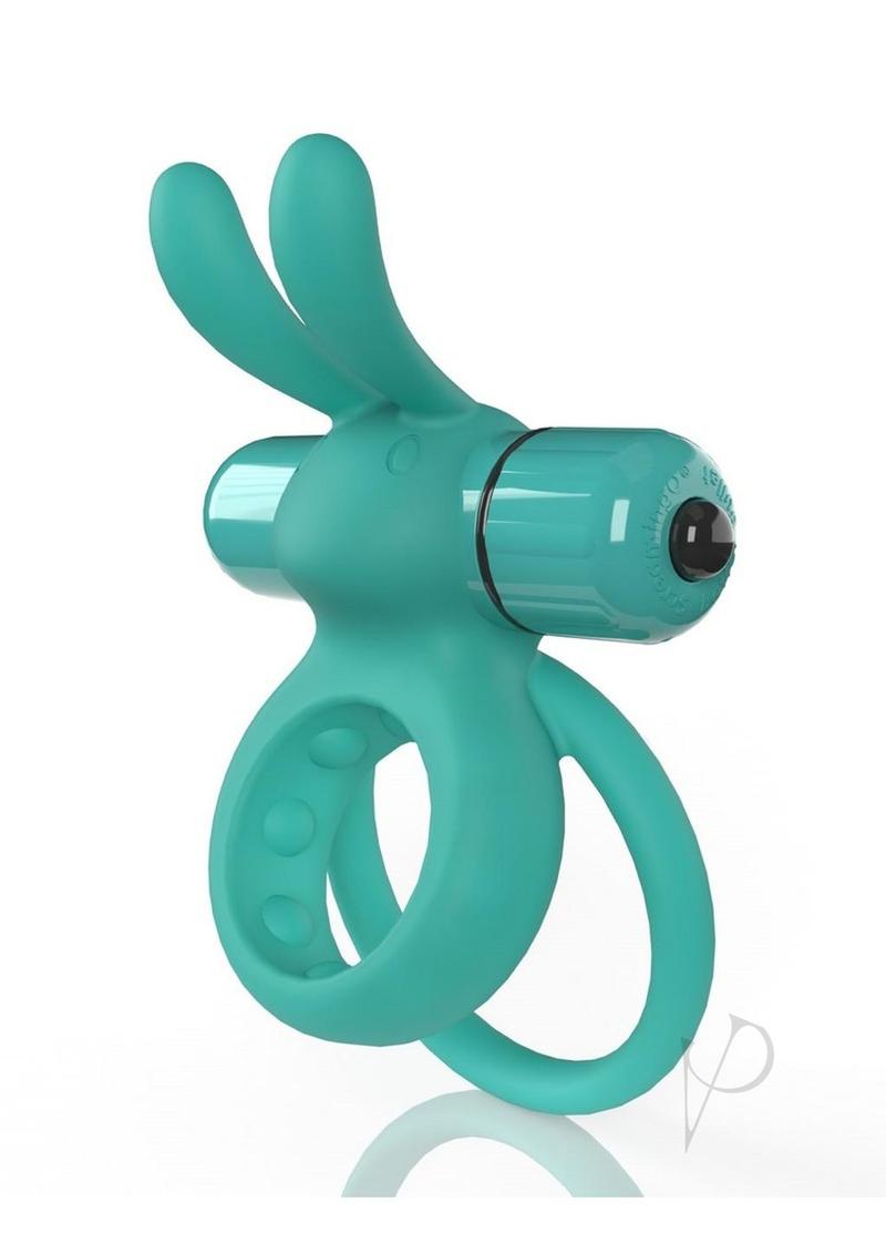 Screaming O 4B Ohare Vibrating Cock Ring Kiwi with flexible rabbit ears for enhanced pleasure.