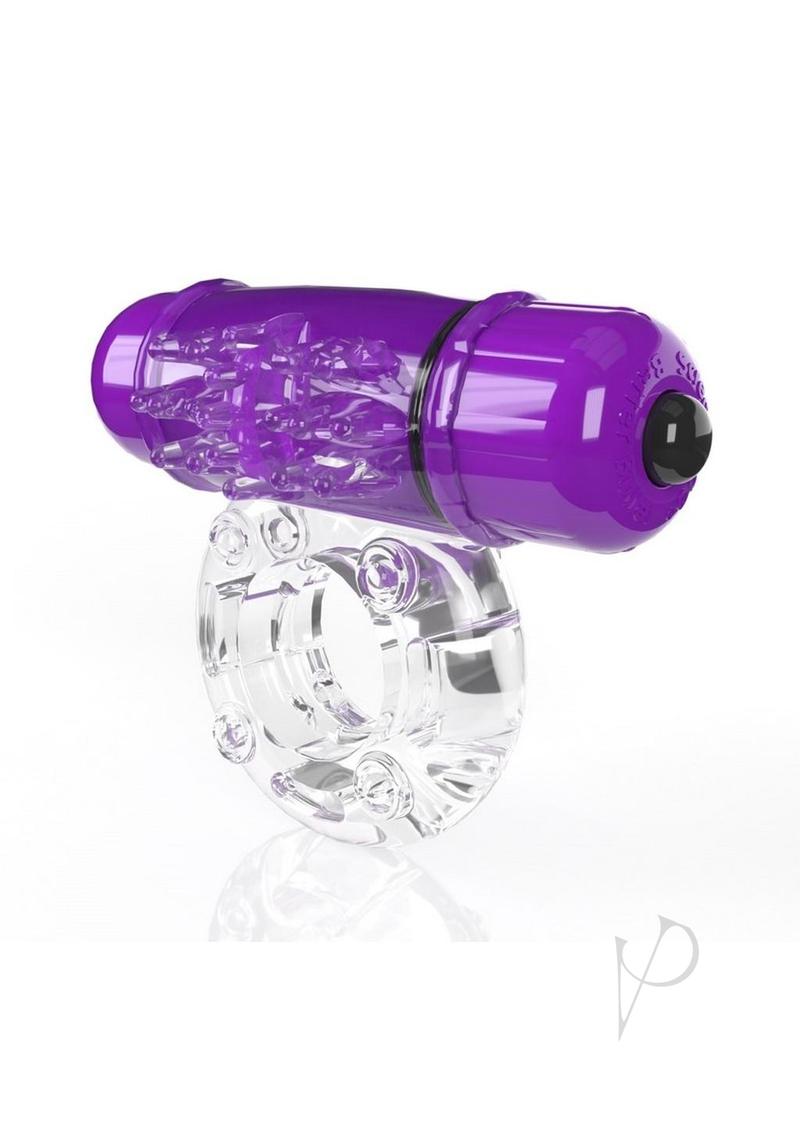 Screaming O 4T O Wow Vibrating Ring Grape featuring a powerful bullet and stretchy ring for couples.