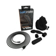 Bathmate Prostate Vibe Massager Black package contents including massager, USB cable, and storage pouch.