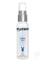 Playboy Slick H2O Water Based Lubricant 4 oz bottle with sleek design and clear formula for enhanced intimacy.
