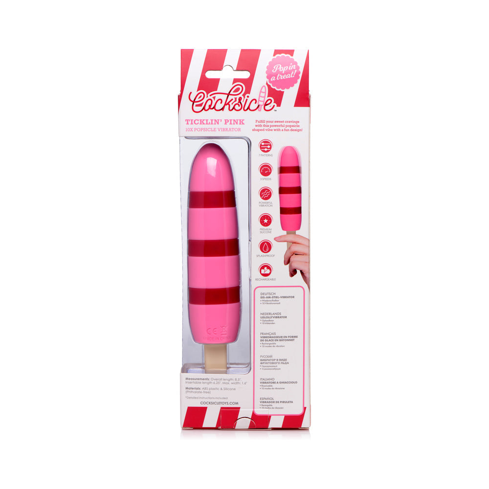 Cocksicle Ticklin' Pink 10X Popsicle Vibrator