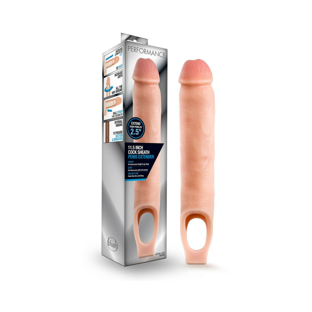 Blush Performance 11.5 inches Cock Sheath Penis Extender Sling Beige