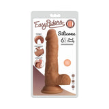Curve Toys Easy Riders 6 inches Dual Density Silicone Dildo with Balls & Suction Cup Light