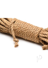 Master Series Tied Up Jute Bondage Rope 25 Feet Tan, natural jute rope showcasing unique texture and earthy tones.