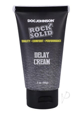 Rock Solid Delay Cream Desensitizer 2 Oz tube for extended intimate play and enhanced performance.