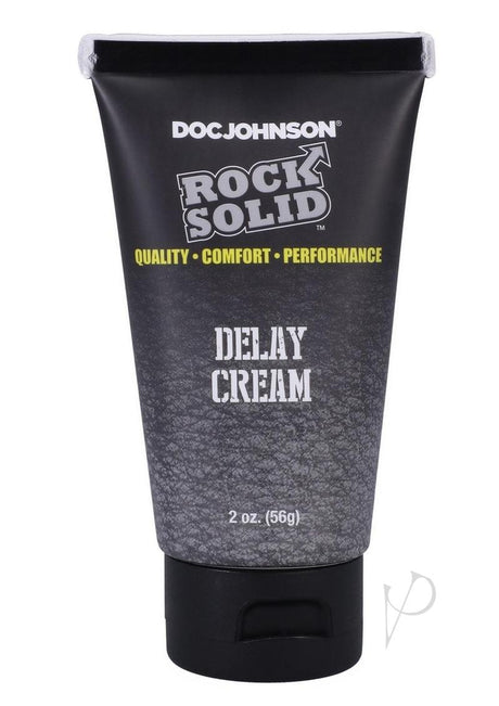 Rock Solid Delay Cream Desensitizer 2 Oz tube for extended intimate play and enhanced performance.