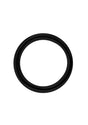 Stainless Steel Round Cock Ring 50mm Black, smooth black powder-coated metal ring, designed for enhanced performance and comfort.