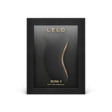 Lelo Sona 2 Sonic Clitoral Massager Black displayed in elegant packaging.