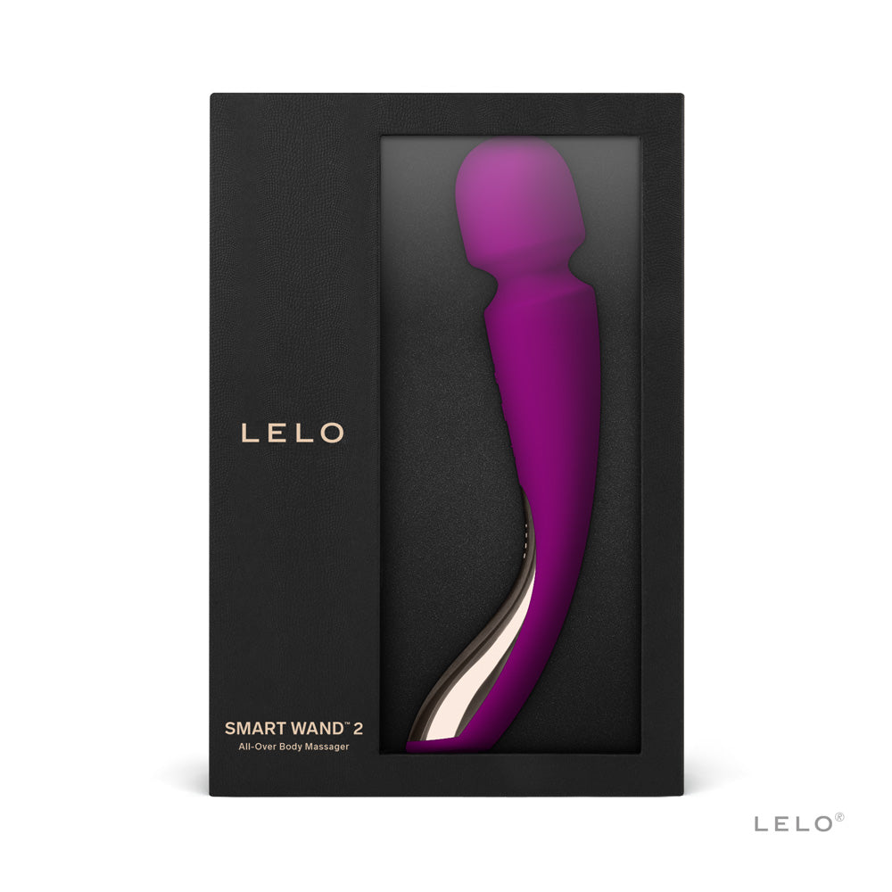 Lelo Smart Wand Medium Deep Rose Massager in elegant packaging for luxurious full-body relaxation.