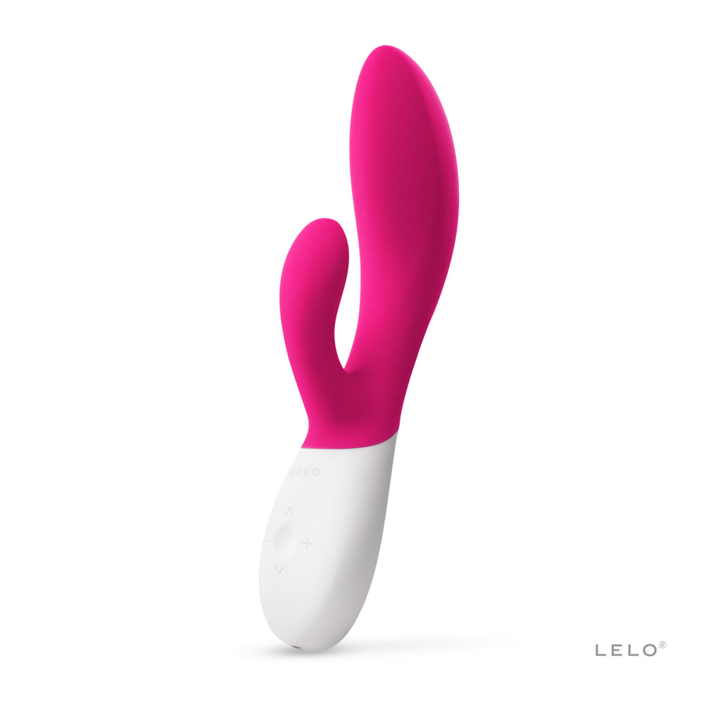 Lelo Ina Wave 2 Rabbit Vibrator Cerise in vibrant pink, designed for dual stimulation with WaveMotion technology.