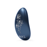 Lelo Nea 3 Clitoral Vibrator Alien Blue featuring an elegant floral design on its sleek surface.