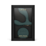 Lelo Hugo 2 Remote Prostate Massager Green in packaging, designed for enhanced pleasure and remote control functionality.