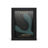 Lelo Hugo 2 App-Connected Prostate Massager Green packaging showcasing luxury design and features.
