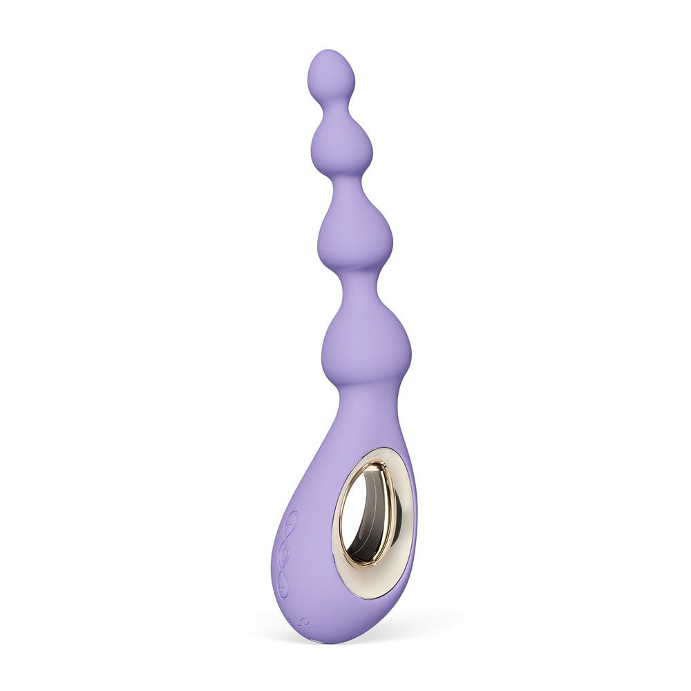 Lelo Soraya Beads Anal Vibrator Violet Dusk in a sleek purple design for comfortable anal play.