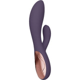 Lelo Ina Thrust Thrusting Rabbit Vibrator Purple showcasing its luxury dual-action design and silky-soft silicone texture.