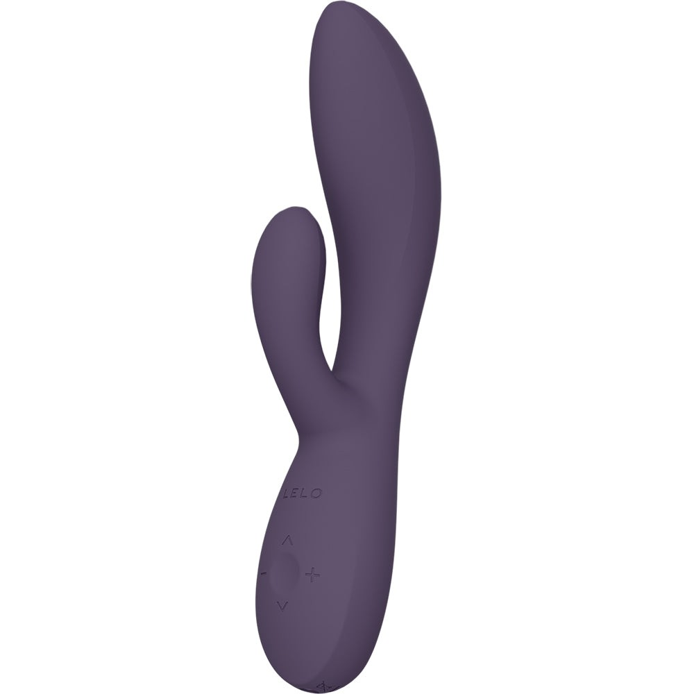 Lelo Ina Thrust Thrusting Rabbit Vibrator Purple side view showcasing its luxurious design and ergonomic shape.