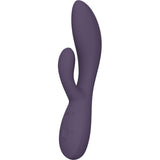 Lelo Ina Thrust Thrusting Rabbit Vibrator Purple side view showcasing its luxurious design and ergonomic shape.